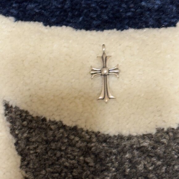 Chrome Hearts Big Cross With Green Stones pendant - Picture 2 of 2